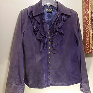 🎉🎉HP🎉🎉Vintage!!! BEREK purple Faded suede jacket